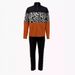 Women's Clothing Color Block Long Sleeve Top And Patchwork Trousers Set Fashion Outfit For Ladies_ecoleips.com