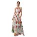 Women's Clothing New Slim-Fit Large Sling Stitching Printed Beach Dress_ecoleips.com