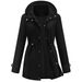 Women's Waterproof Trench Coat – Slim Fit Windproof Hooded Raincoat For Commuting (S/M/L/XL/XXL, Black/Beige/Army Green/Lavender)_ecoleips.com