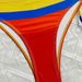 Women's Clothing Women's Candy Colored Striped Two Piece Swimsuit Open Back Fresh Bow Bikini Set Beach & Pool Ready_ecoleips.com