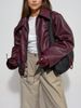 Women’s Vintage-Inspired Bomber Jacket – Premium Faux Leather With Retro Silhouette | Lightweight Spring Outerwear For Casual & Streetwear_ecoleips.com
