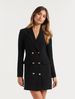 Women's Clothing Double Breasted Mid Length Suit Coat Dress_ecoleips.com