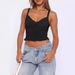 Aria Basics Aria Basics 2024 European And American Summer New Women's Fashion Twist-Neck Camisole Short Versatile Sexy Comfortable Top_ecoleips.com