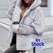 Oversized Quilted Jacket For Women – Lightweight Long Coat With Color Block Design (Black/ Beige/ Grey/ Dark Khaki, Sizes S-Xxxl)_ecoleips.com