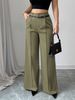 Women's High-Waisted Straight Leg Trousers Autumn/Winter Casual Elegant Commuter Suit Pants_ecoleips.com