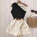 's New European American Foreign Trade Cross-border Solid Color Off-shoulder Sleeveless Top And Loose Casual_ecoleips.com