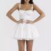 Women's Sexy Lace Panel Halter Tie Side Flowy Mini Dress – Trendy Summer Club Gown_ecoleips.com