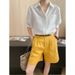 Breathable Tencel Blend Short Sleeve Shirt - Relaxed Fit, Mandarin Collar, Single Pocket | Casual Office Wear | Lightweight & Wrinkle-Resistant_ecoleips.com