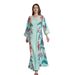 ZD017 Saudi Muslim Women's Robe Middle Eastern Printed Rhinestone Beaded Ethnic Style Long Sleeve Dress_ecoleips.com