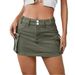 Women's Clothing Autumn New Ins Style Street Solid Color Low Waist Slim Hip Covering Skirt For Women_ecoleips.com