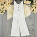 Women's Clothing Solid Color Button Insert Pocket Loose Casual Bib Jumpsuit_ecoleips.com