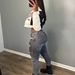 Women's Clothing Fashion Stretch Denim Fabric Women's Skinny Jeans Hole Motorcycle Style Clothing For Formal & Casual For Women_ecoleips.com