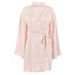 European And American Autumn Winter New Pink Wrinkle Fabric Long Sleeve Nightgown Shorts Pajama Two-Piece Set_ecoleips.com
