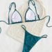 Omen's Adjustable Bikini Set – Seamless & Tie-Front Design, Nylon-Spandex Blend, Olive Green (S-L) Saltwater-Resistant_ecoleips.com