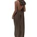 New Women's Strap Backless Loose Long Homewear Dress_ecoleips.com