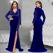Women's Clothing Fashion Women's Sexy Arm Wrapped Deep V Hot Diamond Slit Dress New_ecoleips.com