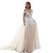 Women's Clothing Off The Shoulder Wedding Dress Slim Fitting Mermaid Style Simple A Line Girl Style Soft Tulle Travel Photography Small Train_ecoleips.com