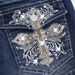 Women's Heavy Duty Cross Stamped Rhinestone Embroidery Denim Shorts Blue Grey Sexy Jeans Factory Direct Stock_ecoleips.com