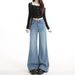 Women's Non-tight Flared Jeans, 2026 Spring New Style, High-waisted, Slimming, Wide-leg, For Petite Individuals,_ecoleips.com