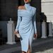 2026 European And American Cross-border Independent Site Elegant Casual Knitted Hollow-out Dress With Slit_ecoleips.com