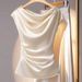 Women's Clothing Temperament Light Mature Style Satin Shirt Slim Shirt_ecoleips.com