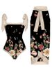 Women's Clothing New Multi Color Printed Women's Split Swimsuit Personality Fashion High Waist Bikini Set_ecoleips.com