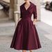 Women's Long Sleeve Maxi Dress Elegant Slimming Waist Formal Independent Station Clothing_ecoleips.com