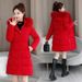 Women’s Plus Size Winter Coat – Korean Style Hooded Jacket, Faux Fur Collar, Drawstring Waist, Warm & Slimming_ecoleips.com