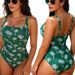 Women's Clothing Fashionable Sexy Printed One Piece Swimsuit For Women Retro Style Swimwear Set Hot Selling Quick-Dry Polyester, Modest Coverage_ecoleips.com