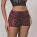 Aria Basics Aria Basics 2026 New Summer European And American Women's Sequin Leopard Print Ultra-Short Shorts Y2k Mini Carnival_ecoleips.com