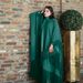 Elegant Muslim Kaftan Dress With Batwing Sleeves & Fringe Detail – Modest Party Maxi Dress Loose Fit Long Sleeve Abaya, Boho Chic Evening Gown_ecoleips.com