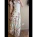 Boho Floral Print Mesh Tiered Skirt Set With Lace Trim & Beaded Knit Top Summer Cottagecore Outfit_ecoleips.com