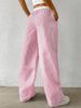K New Women's Fashion Striped Plaid Patchwork Loose Wide-leg Pants Casual Pants_ecoleips.com