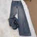 Retro High Waist Wide Leg Jeans For Women Sparkly Rhinestone Embellished Loose Straight Denim Floor Length Casual Solid_ecoleips.com