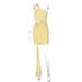 2025 Summer New Sexy Mesh Patchwork Sheer Slim Fit Ruched One-Shoulder Ribbon Bodycon Dress_ecoleips.com