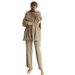 Women's Clothing Solid Color Drawstring Loose Tops Casual Trousers Two Piece Set_ecoleips.com