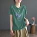 Summer Casual Plus-Size Loose Short-Sleeved T-Shirt, Mom's Wear Plus-Size Women's Wear Versatile Base Layer Top_ecoleips.com