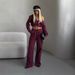 Women's Casual Cropped Hoodie With Tie-waist Jogger Pants Set - Streetwear Two-piece Outfit In Grey, White, Burgundy, Blue_ecoleips.com