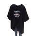 Women's Summer Short Sleeve T-Shirt Hong Kong Style Chic Loose Fit Half Sleeve Bodysuit Top Korean INS Fashion_ecoleips.com