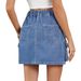 Women's Clothing Summer Washed Adjustable Waist Denim Short Skirt_ecoleips.com