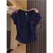 Women's V-Neck Side-Pleated T-Shirt – Slim Fit, Waist-Defining, Trendy Summer Top In Soft Pink & More_ecoleips.com