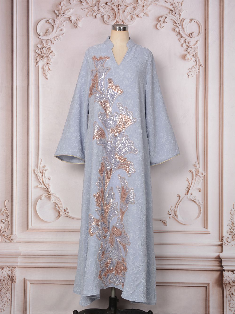 Women's Elegant Fashionable And Luxurious Beaded Sequined Party Dress Muslim Fashion_ecoleips.com