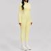 Women's Clothing One Piece Yoga Suit Sports Jumpsuit Long Sleeved Zipper Sexy Slim Backless Jumpsuit Yoga Pants_ecoleips.com