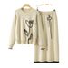 Women’s Clothing gentle style knitted suit new women's spring sweater skirt dress two piece suit_ecoleips.com