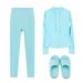 Women's Clothing Three Piece Set Hooded Jacket Cropped Pants Slim Fit Outerwear Elastic Sports Yoga Suit In Stock_ecoleips.com
