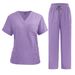 Nurse Uniform V Neck Suit Casual Thin Double Layer Pocket Quick Drying Doctor Hand Washing Clothes Hand Washing Clothes_ecoleips.com