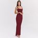 2025 Style Spring Summer Temperament Women's Long Skirt New Fashionable And Sexy Backless Pleated Suspender Dress_ecoleips.com
