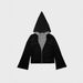 Fashion Subculture Style Loose Zip up Reversible Hooded Top Long Sleeved Versatile Women's Clothing for Foreign Trade_ecoleips.com