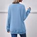 Women's Fleece-Lined Slightly Loose Crew Neck Pocket Sweatshirt_ecoleips.com