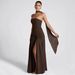 Elegant Off-Shoulder Bodycon Midi Dress With Back Slit, Open Back & Flowing Sash For Parties Versatile Elegance For Evenings_ecoleips.com